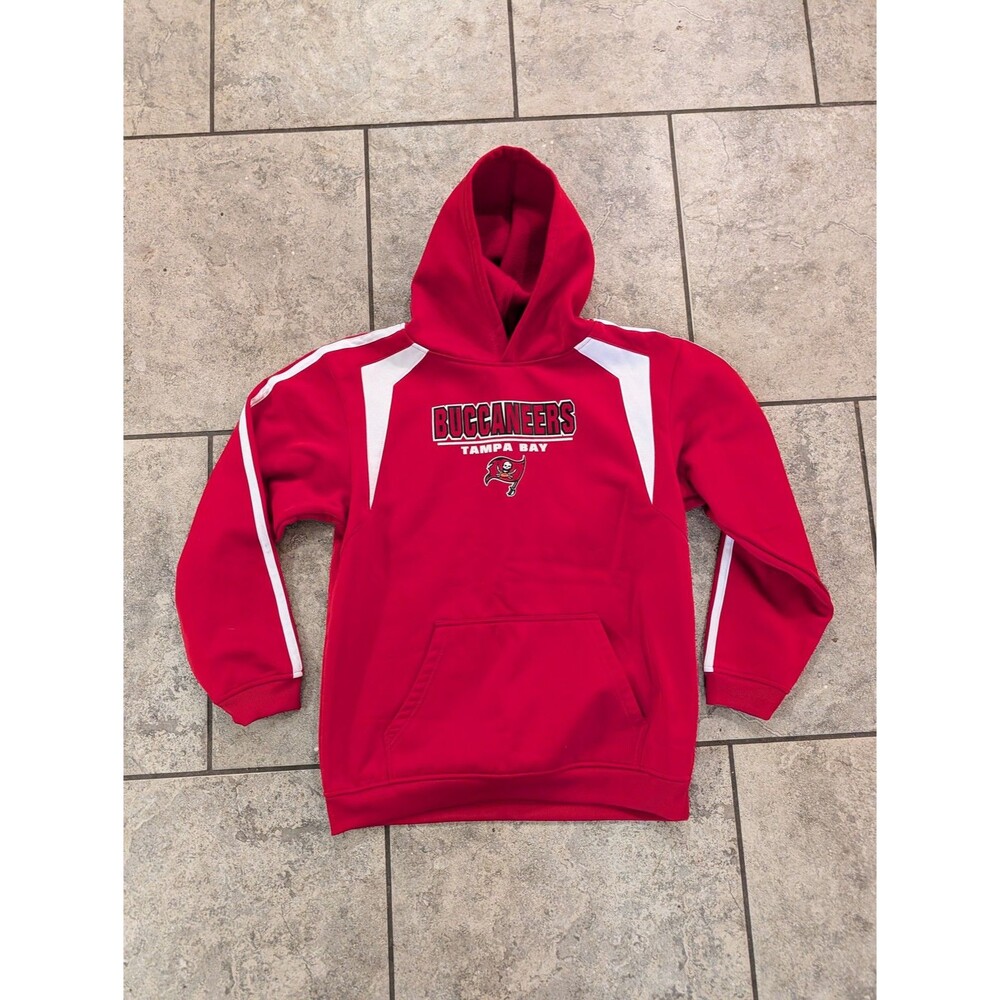 Tampa Bay Buccaneers Hoodie Youth XL 16 18 Red NFL Team Apparel Pullover - Picture 10 of 12
